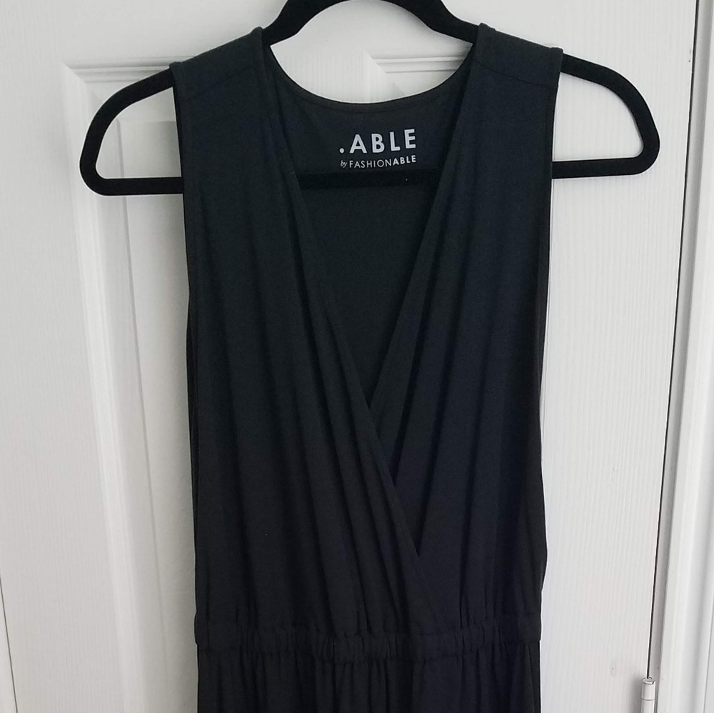 FashionABLE Wide Leg Black Jumpsuit medium